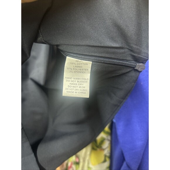 NWT Women Sleeveless Smocked Back Side Zip Square Neck Crop Top Size M Navy - Picture 7 of 7